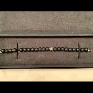 David Yurman black onyx spiritual bead bracelet